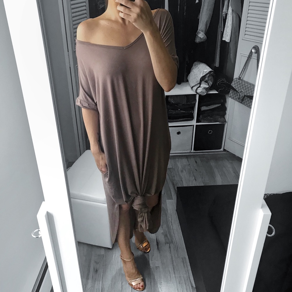 LAST 1✨Cappuccino Oversized Maxi T- Shirt Dress - Picture 3 of 7